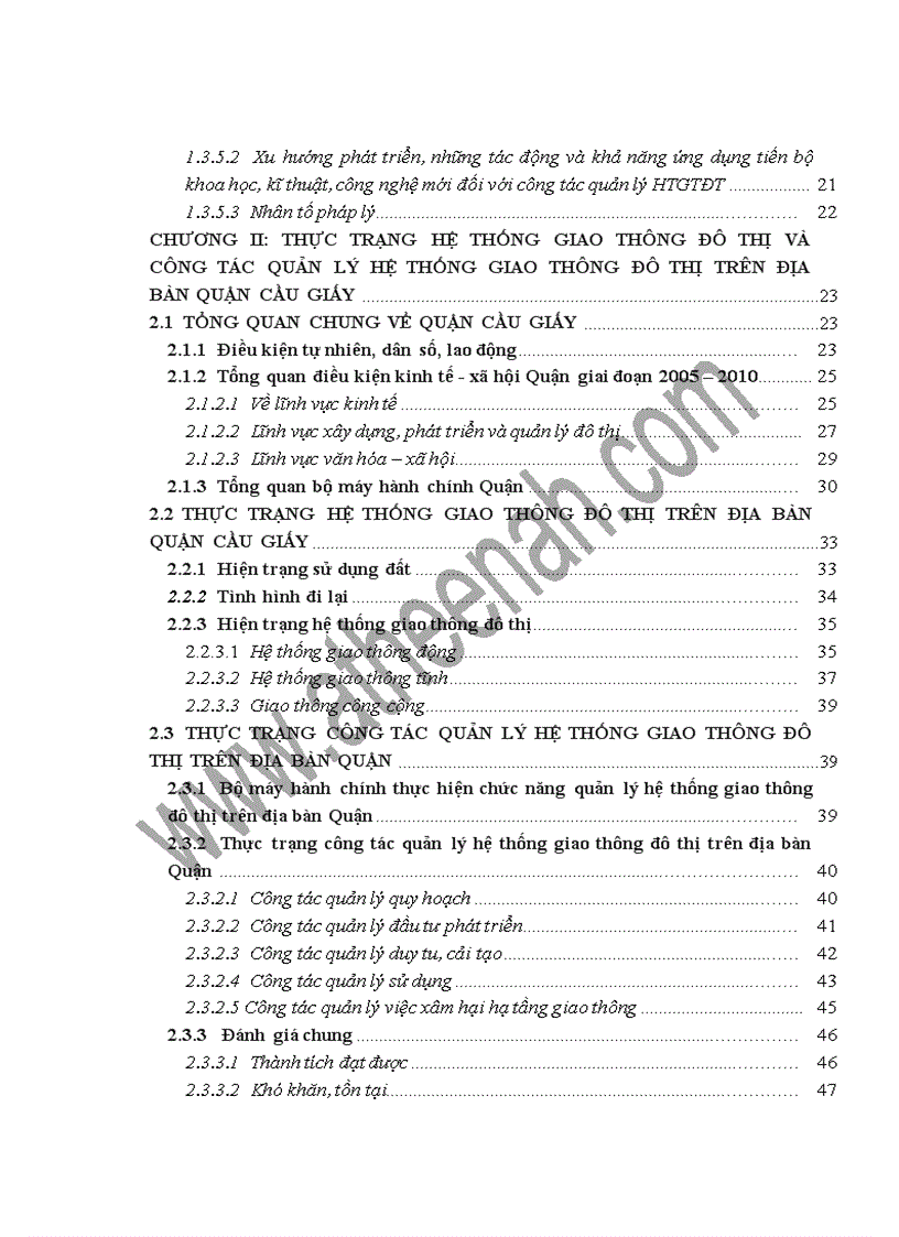 image for page Một số giải pháp nhằm nâng cao hiệu quả công tác quản lý hệ thống giao thông đô thị trên địa bàn Quận Cầu Giấy Thành phố Hà Nội