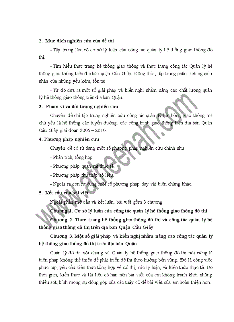 image for page Một số giải pháp nhằm nâng cao hiệu quả công tác quản lý hệ thống giao thông đô thị trên địa bàn Quận Cầu Giấy Thành phố Hà Nội