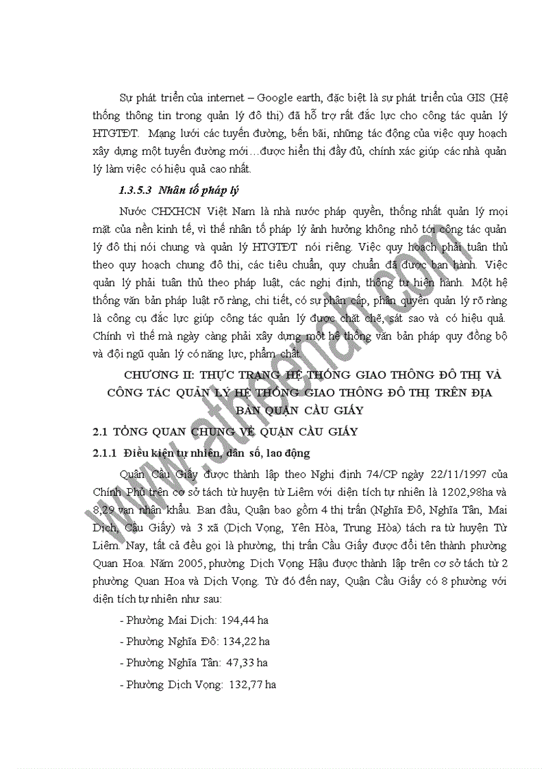 image for page Một số giải pháp nhằm nâng cao hiệu quả công tác quản lý hệ thống giao thông đô thị trên địa bàn Quận Cầu Giấy Thành phố Hà Nội