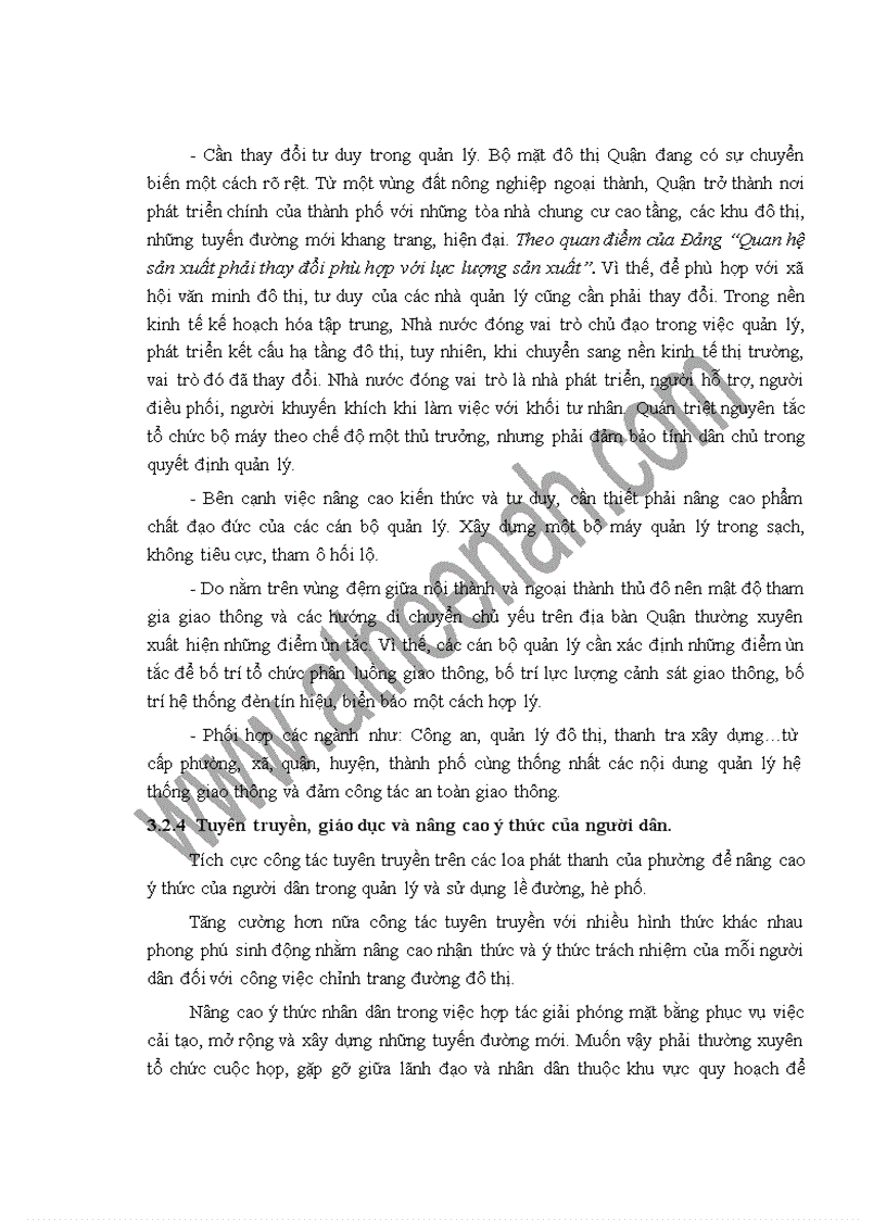 image for page Một số giải pháp nhằm nâng cao hiệu quả công tác quản lý hệ thống giao thông đô thị trên địa bàn Quận Cầu Giấy Thành phố Hà Nội