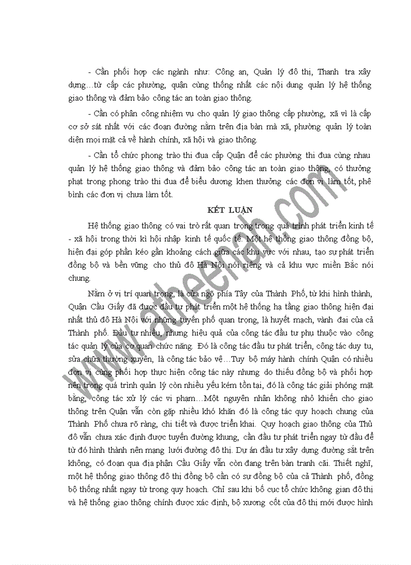 image for page Một số giải pháp nhằm nâng cao hiệu quả công tác quản lý hệ thống giao thông đô thị trên địa bàn Quận Cầu Giấy Thành phố Hà Nội