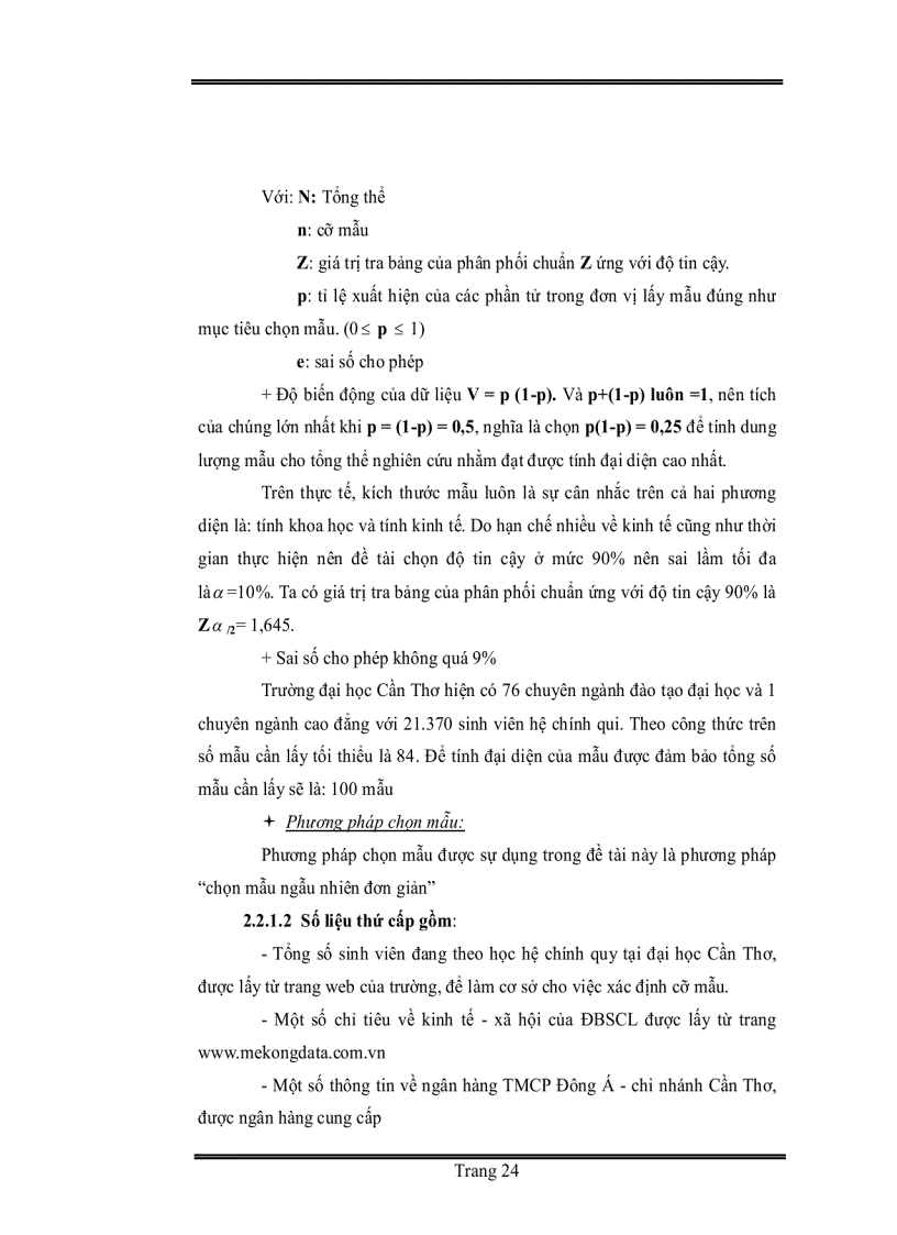 image for page Khảo sát nhu cầu tín dụng của sinh viên đại học cần thơ đối với hệ thống ngân hàng thương mại