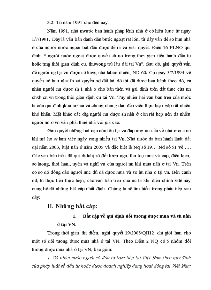 Những điểm bất cập của pháp luật Việt Nam hiện hành về vấn đề sở hữu nhà ở của người nước ngoài tại Việt Nam Hoàn thiện những qui định này