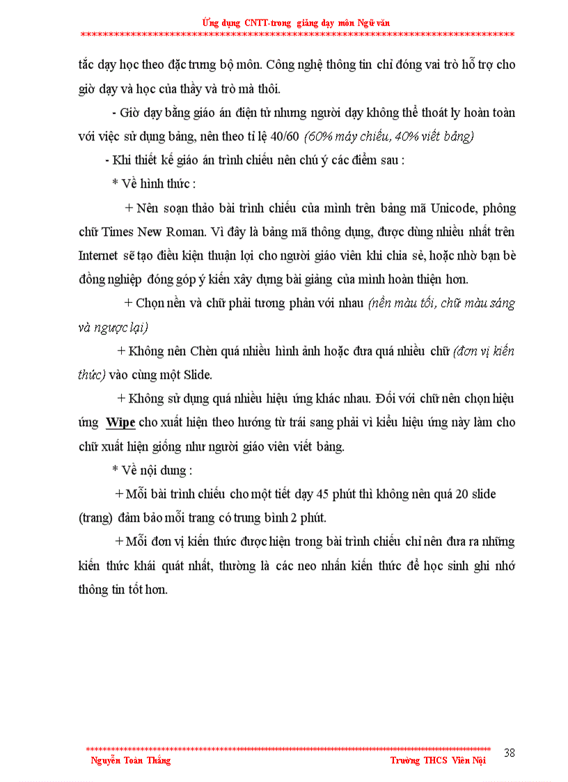 image for page Ứng dụng Công nghệ thông tin trong giảng dạy môn Ngữ văn