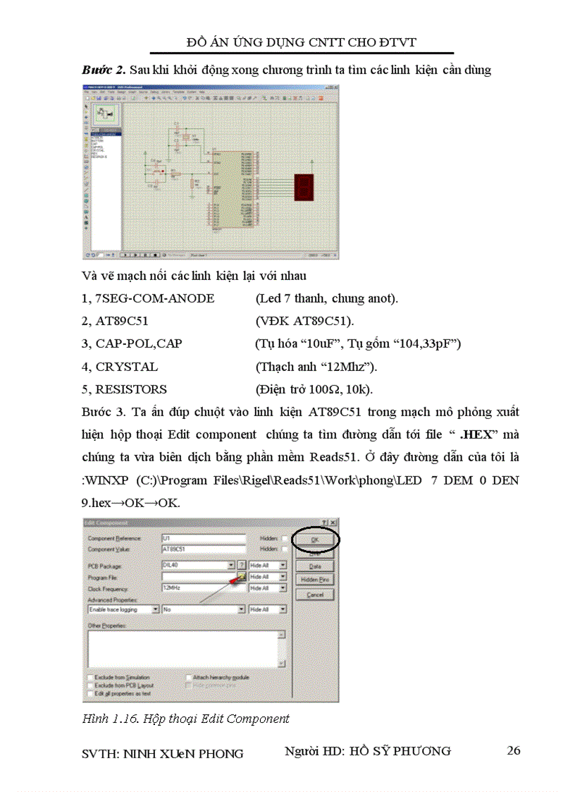 image for page Ứng dụng phần mềm reads51 Proteus trong lập trình và mô phỏng mạch điện tử