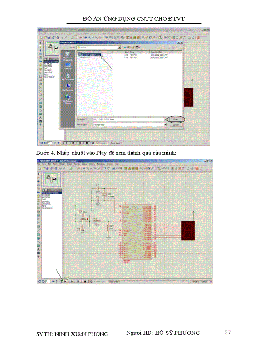 image for page Ứng dụng phần mềm reads51 Proteus trong lập trình và mô phỏng mạch điện tử