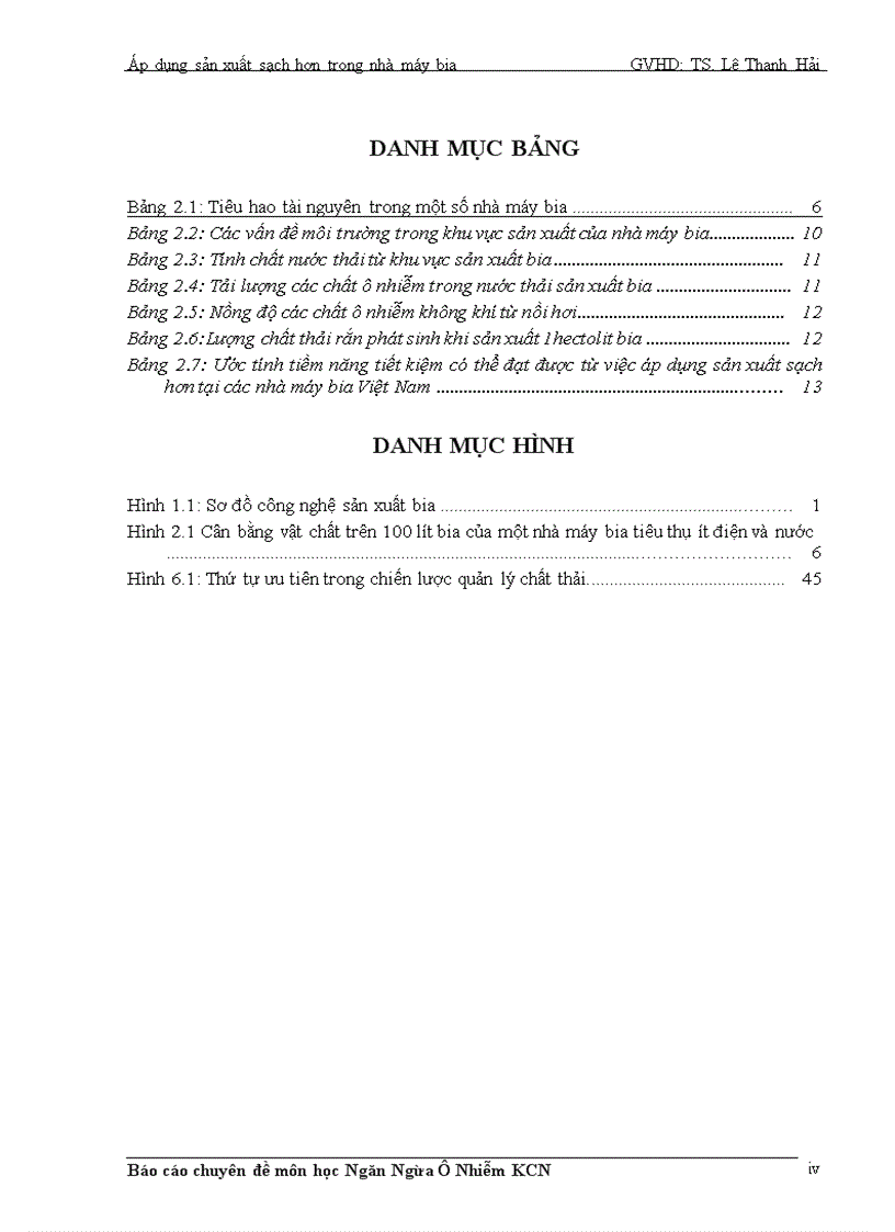 image for page Áp dụng sản xuất sạch hơn trong nhà máy bia