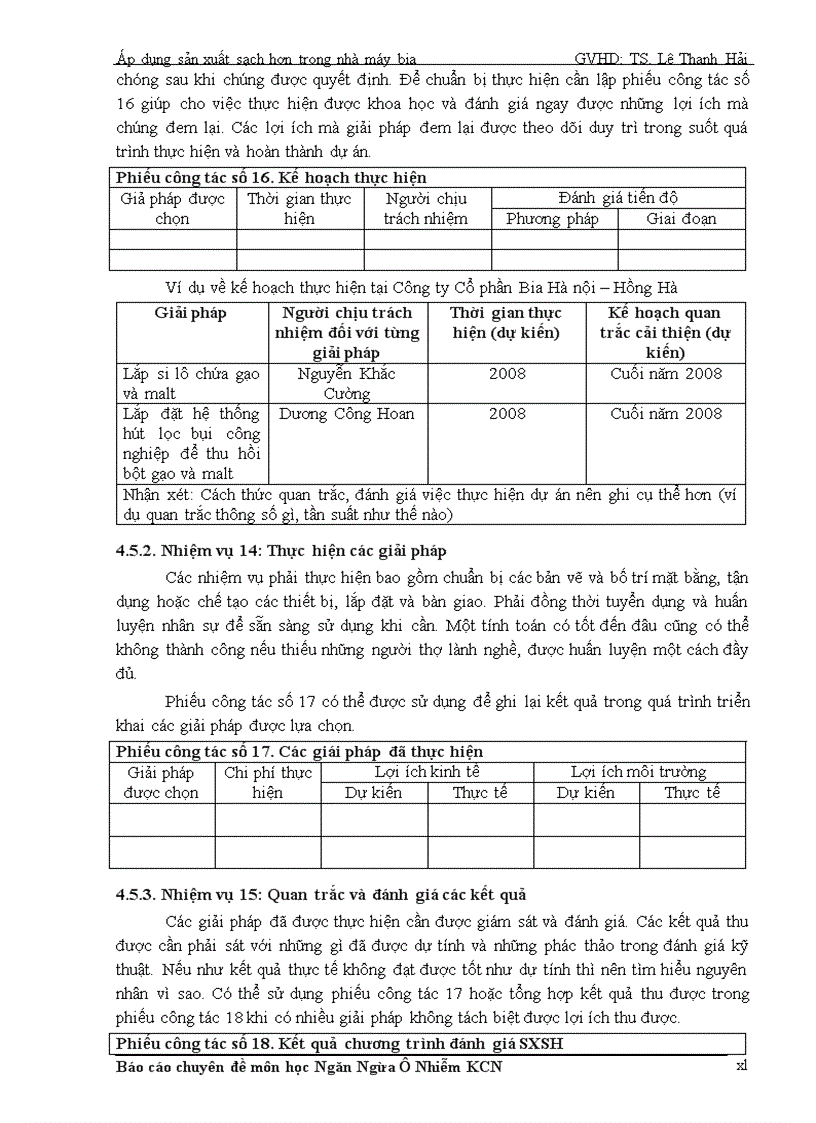 image for page Áp dụng sản xuất sạch hơn trong nhà máy bia