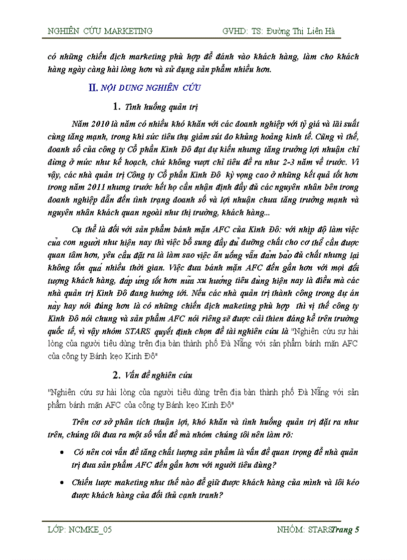 image for page Nghiên cứu sự hài lòng của người tiêu dùng trên địa bàn thành phố Đà Nẵng với sản phẩm bánh mặn AFC của công ty Bánh kẹo Kinh Đô