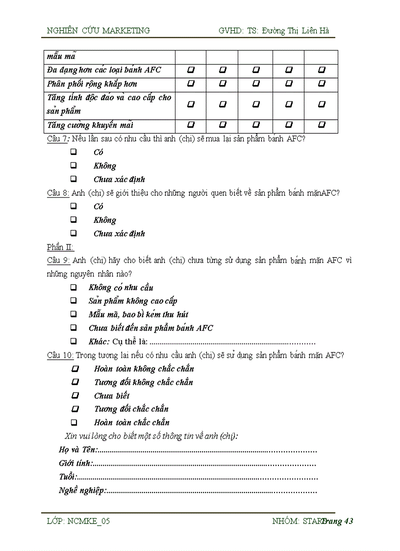 image for page Nghiên cứu sự hài lòng của người tiêu dùng trên địa bàn thành phố Đà Nẵng với sản phẩm bánh mặn AFC của công ty Bánh kẹo Kinh Đô