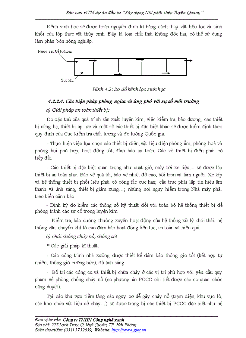 image for page Báo cáo ĐTM dự án đầu tư Xây dựng NM phôi thép Tuyên Quang
