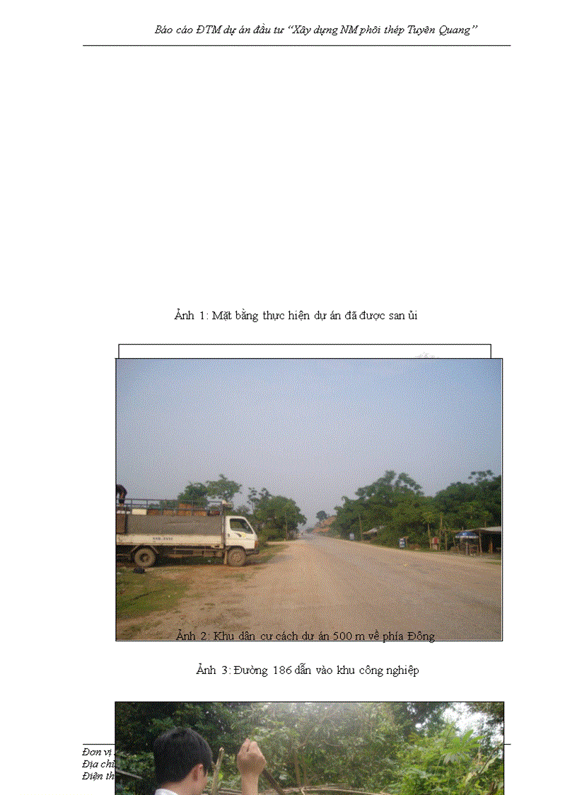 image for page Báo cáo ĐTM dự án đầu tư Xây dựng NM phôi thép Tuyên Quang