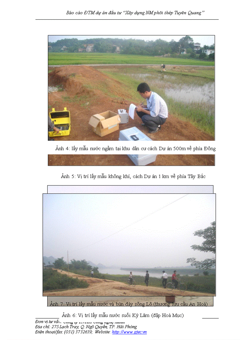 image for page Báo cáo ĐTM dự án đầu tư Xây dựng NM phôi thép Tuyên Quang