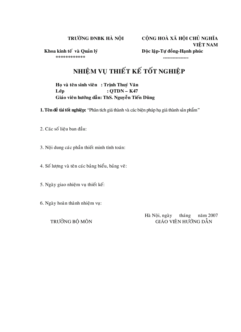 image for page Phân tích giá thành và các biện pháp hạ giá thành sản phẩm tại Xí nghiệp Chế Biến Lâm Sản Xuất Khẩu