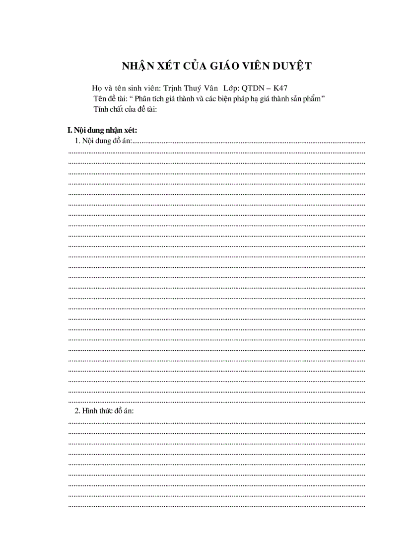 image for page Phân tích giá thành và các biện pháp hạ giá thành sản phẩm tại Xí nghiệp Chế Biến Lâm Sản Xuất Khẩu