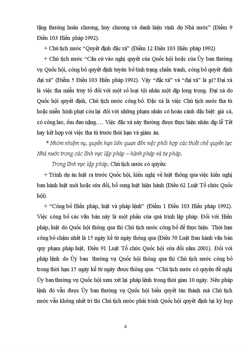 image for page Học kỳ hành chính Phân tích chế định Chủ tịch nước theo pháp luật hiện hành