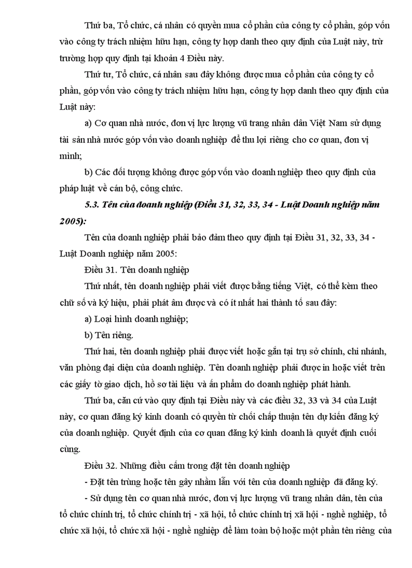 image for page Những vấn đề cần lưu ý khi thực hiện thủ tục đăng ký kinh doanh doanh nghiệp theo luật doanh nghiệp năm 2005 với công ty cổ phần