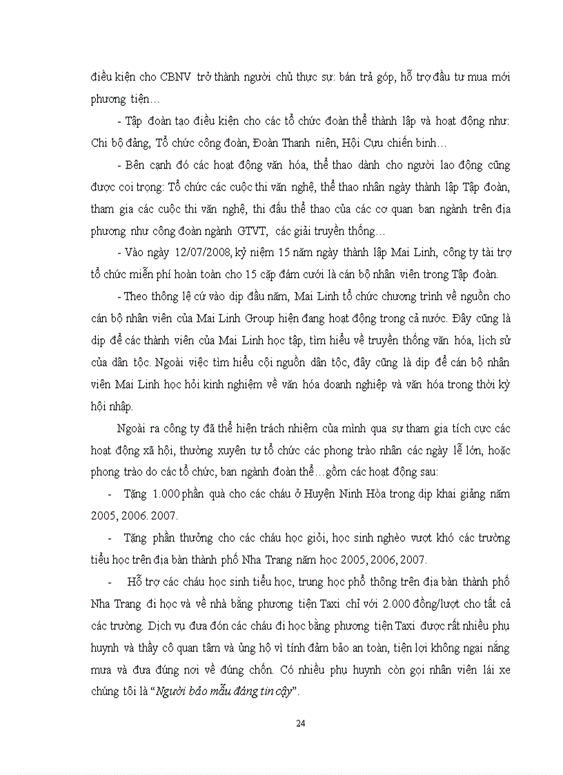 image for page Phân tích thực trạng văn hóa doanh nghiệp tại Công ty Cổ Phần Mai Linh Nam Trung Bộ và Tây Nguyên