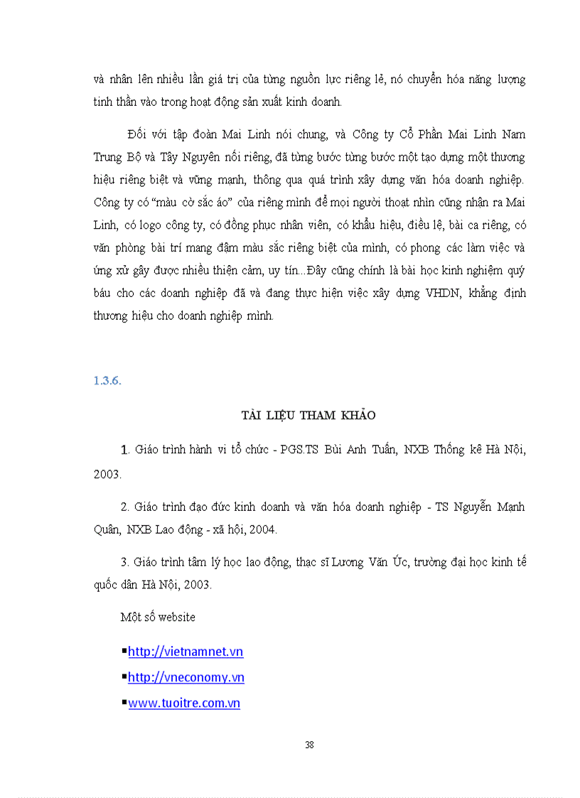 image for page Phân tích thực trạng văn hóa doanh nghiệp tại Công ty Cổ Phần Mai Linh Nam Trung Bộ và Tây Nguyên