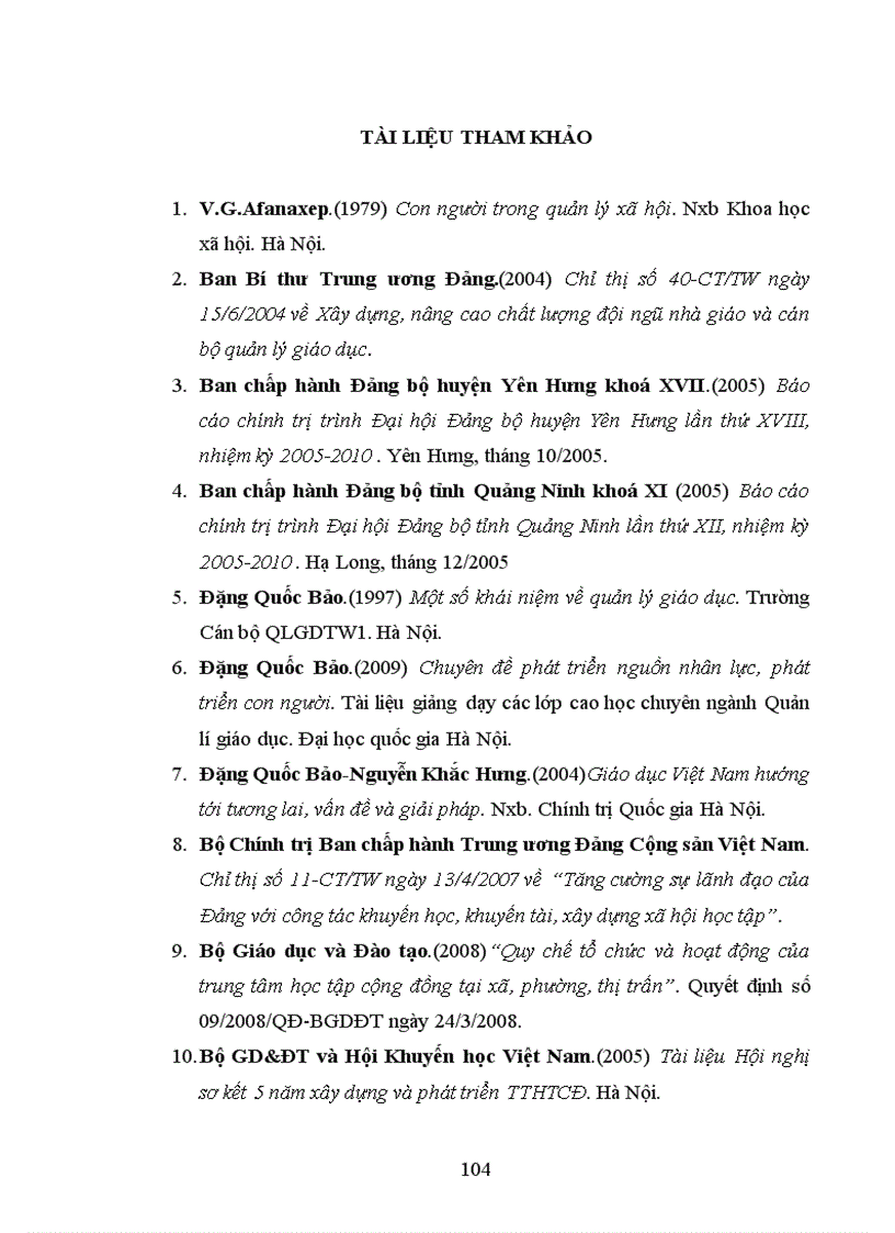 image for page Phát triển đội ngũ cán bộ quản lý các trung tâm học tập cộng đồng trên địa bàn huyện Yên Hưng tỉnh Quảng Ninh