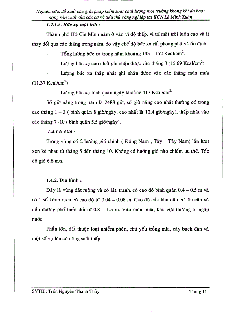 image for page Nghiên cứu đề xuất các giải pháp kiểm soát chất lượng môi trường không khí do hoạt động của các cơ sở tiểu thủ công nghiệp tại khu công nghiệp Lê Minh Xuân