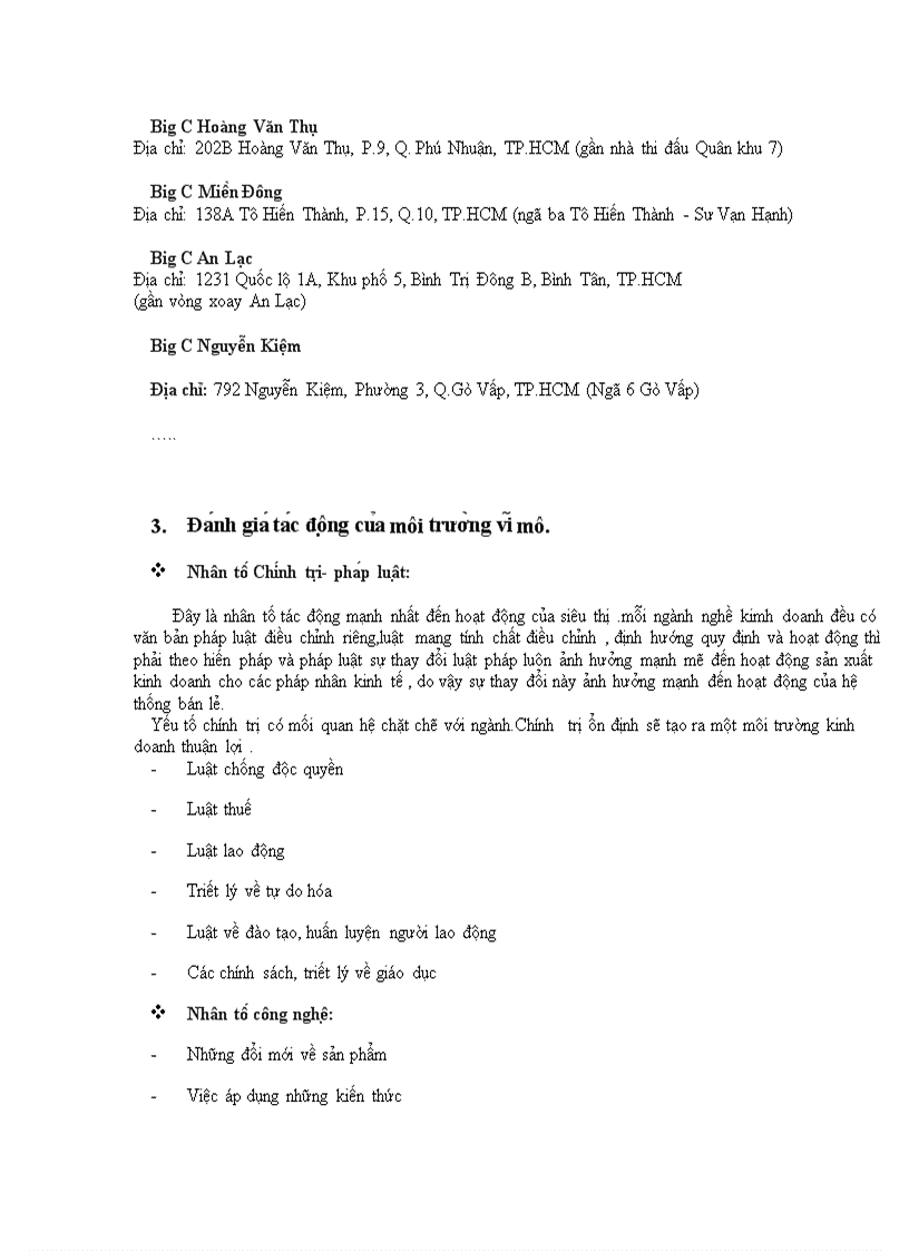 image for page Chiến lược kinh doanh của siêu thị Big C