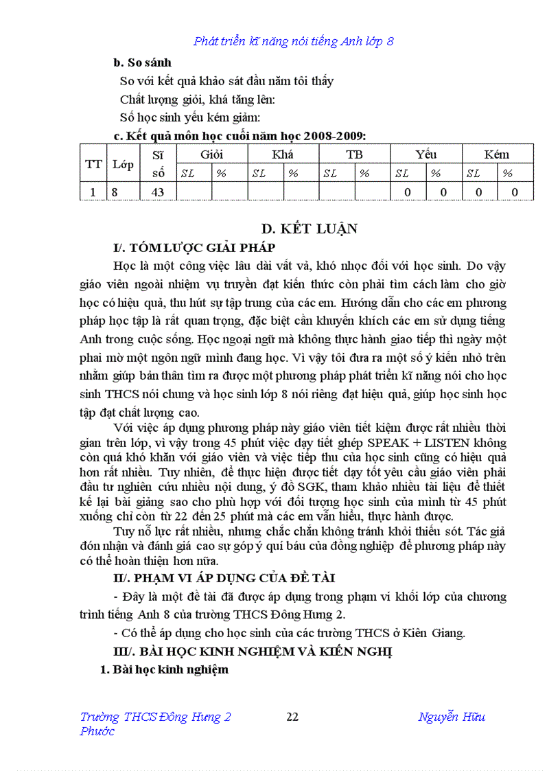 image for page Phát triển kĩ năng nói tiếng Anh lớp 8