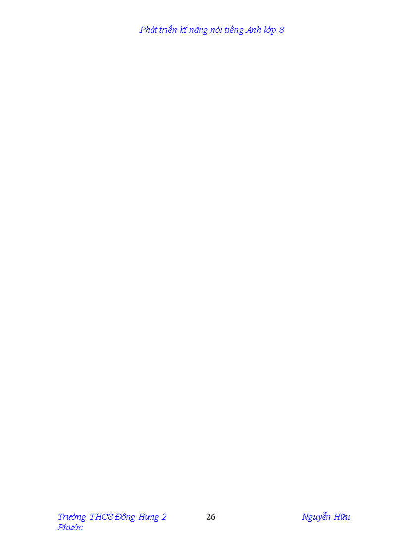 image for page Phát triển kĩ năng nói tiếng Anh lớp 8