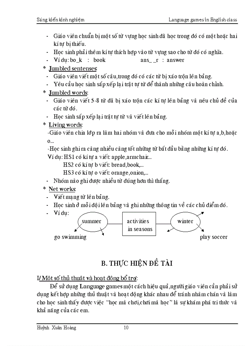 image for page Một số trò chơi ngôn ngữ trong giờ học tiếng Anh