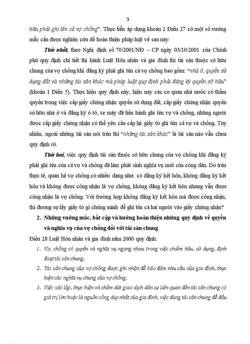 image for page Những vướng mắc bất cập và hướng hoàn thiện quy định của Luật hôn nhân và gia đình về chế độ tài sản của vợ chồng