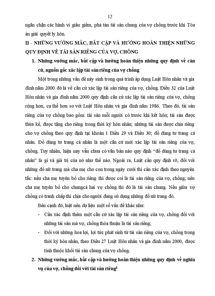 image for page Những vướng mắc bất cập và hướng hoàn thiện quy định của Luật hôn nhân và gia đình về chế độ tài sản của vợ chồng