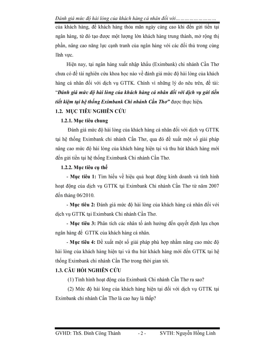 image for page Đánh giá mức độ hài lòng của khách hàng cá nhân đối với dịch vụ gửi tiên tiết kiệm tại hệ thống Eximbank Chi nhánh Cần Thơ