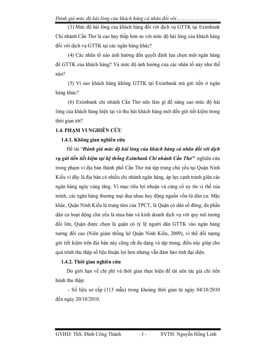 image for page Đánh giá mức độ hài lòng của khách hàng cá nhân đối với dịch vụ gửi tiên tiết kiệm tại hệ thống Eximbank Chi nhánh Cần Thơ