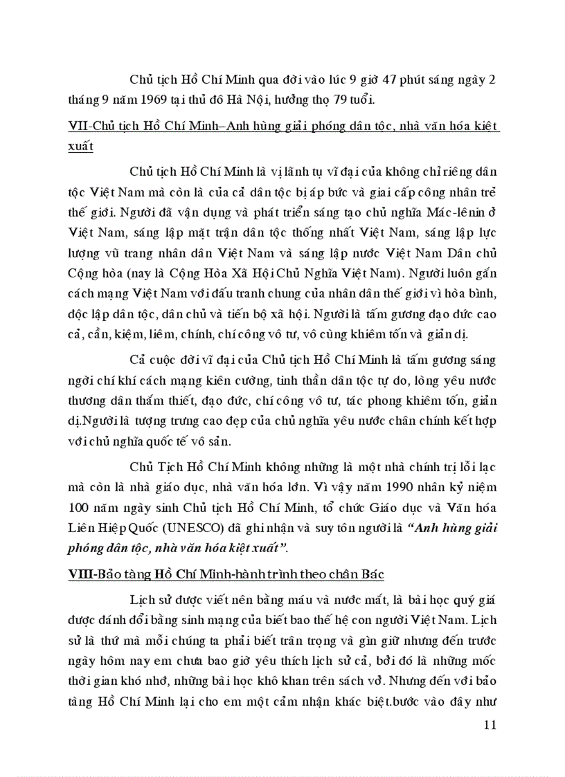 image for page Bài thu hoạch bảo tàng Hồ Chí Minh