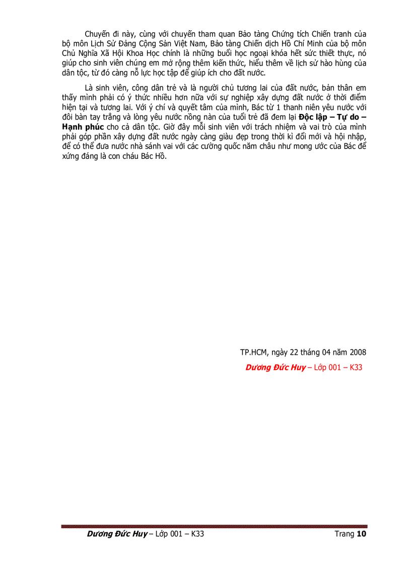 image for page Bài thu hoạch tham quan bảo tàng Hồ Chí Minh về xây dựng Đảng ta thực sự trong sạch vững mạnh là đạo đức là văn minh