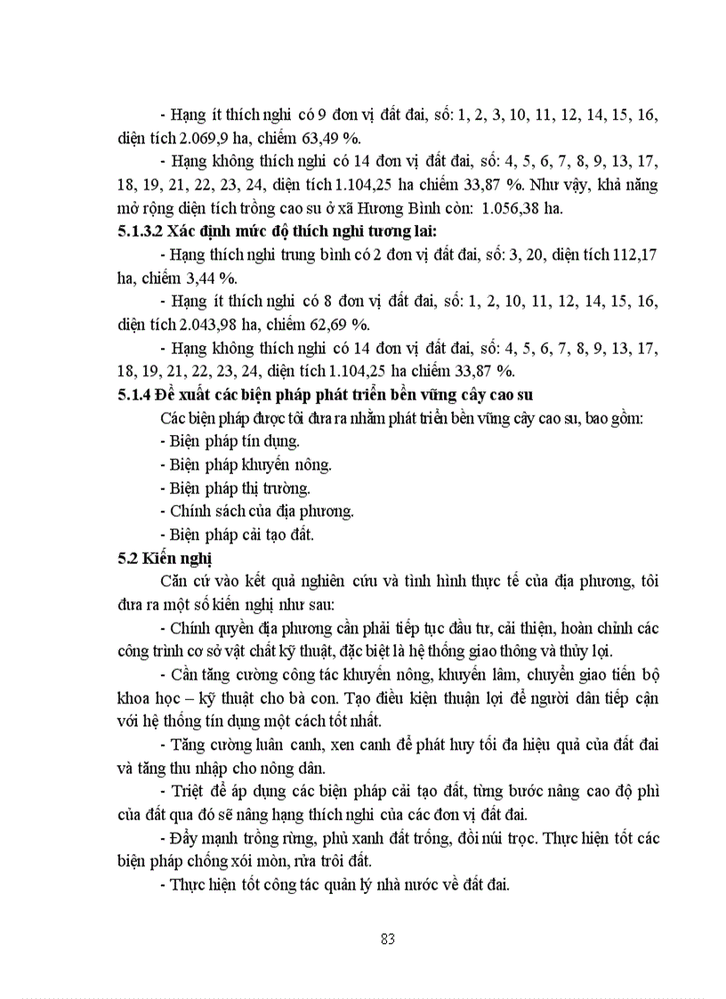image for page Đánh giá đất phục vụ cho việc phát triển cây cao su trên địa bàn xã Hương Bình huyện Hương Trà tỉnh Thừa Thiên Huế