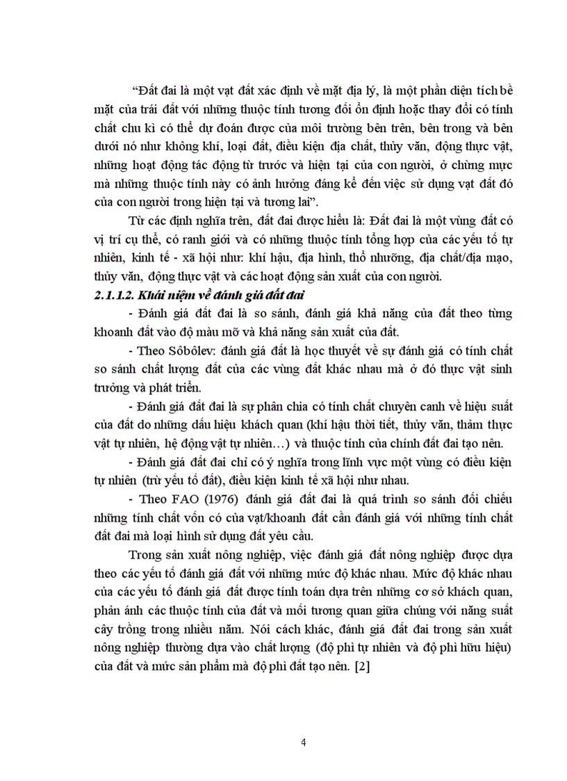 image for page Đánh giá hiện trạng sử dụng đất nông nghiệp của xã Sen Thủy huyện Lệ Thủy tỉnh Quảng Bình Đề xuất một số giải pháp sử dụng đất bền vững