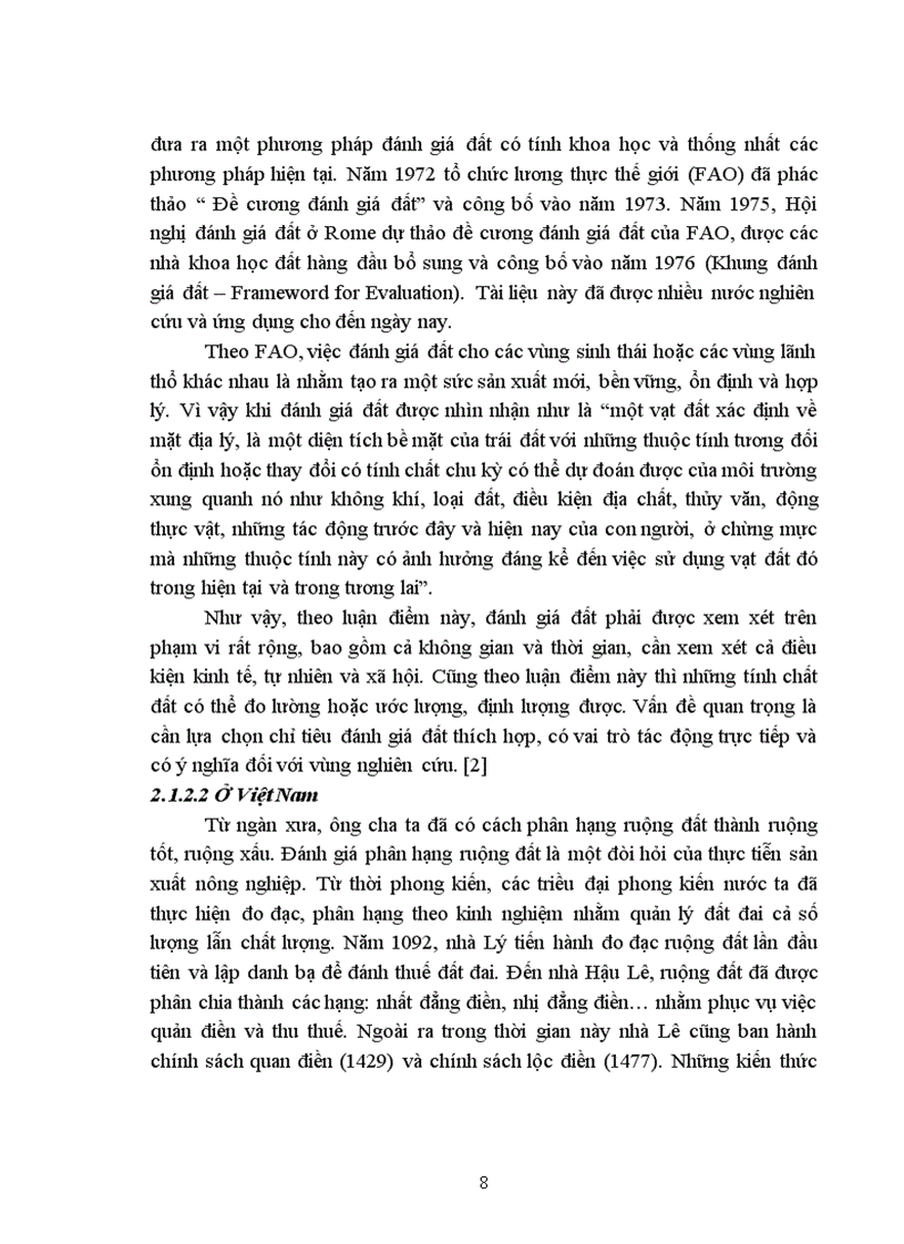 image for page Đánh giá hiện trạng sử dụng đất nông nghiệp của xã Sen Thủy huyện Lệ Thủy tỉnh Quảng Bình Đề xuất một số giải pháp sử dụng đất bền vững