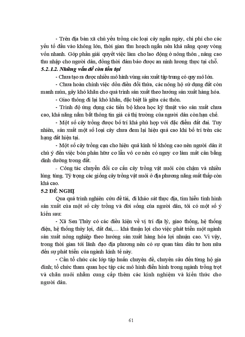 image for page Đánh giá hiện trạng sử dụng đất nông nghiệp của xã Sen Thủy huyện Lệ Thủy tỉnh Quảng Bình Đề xuất một số giải pháp sử dụng đất bền vững