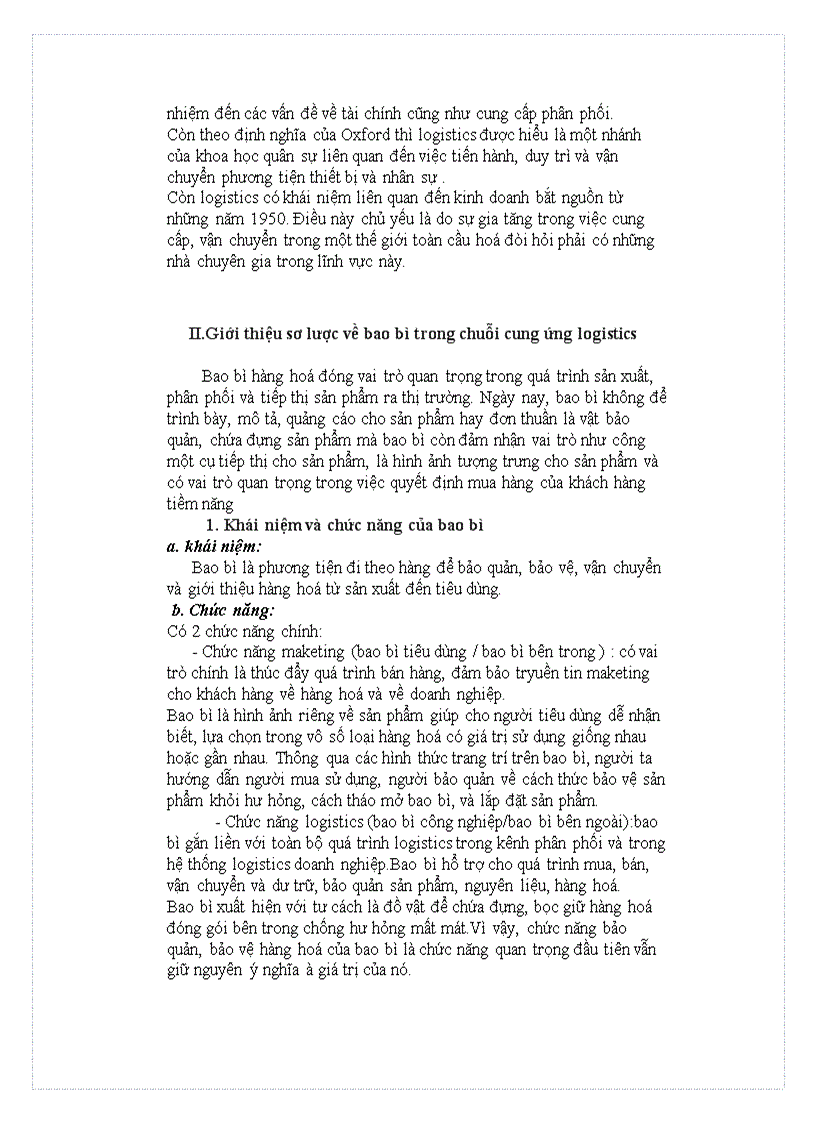 image for page Chuỗi cung ứng Logistics Bao bì