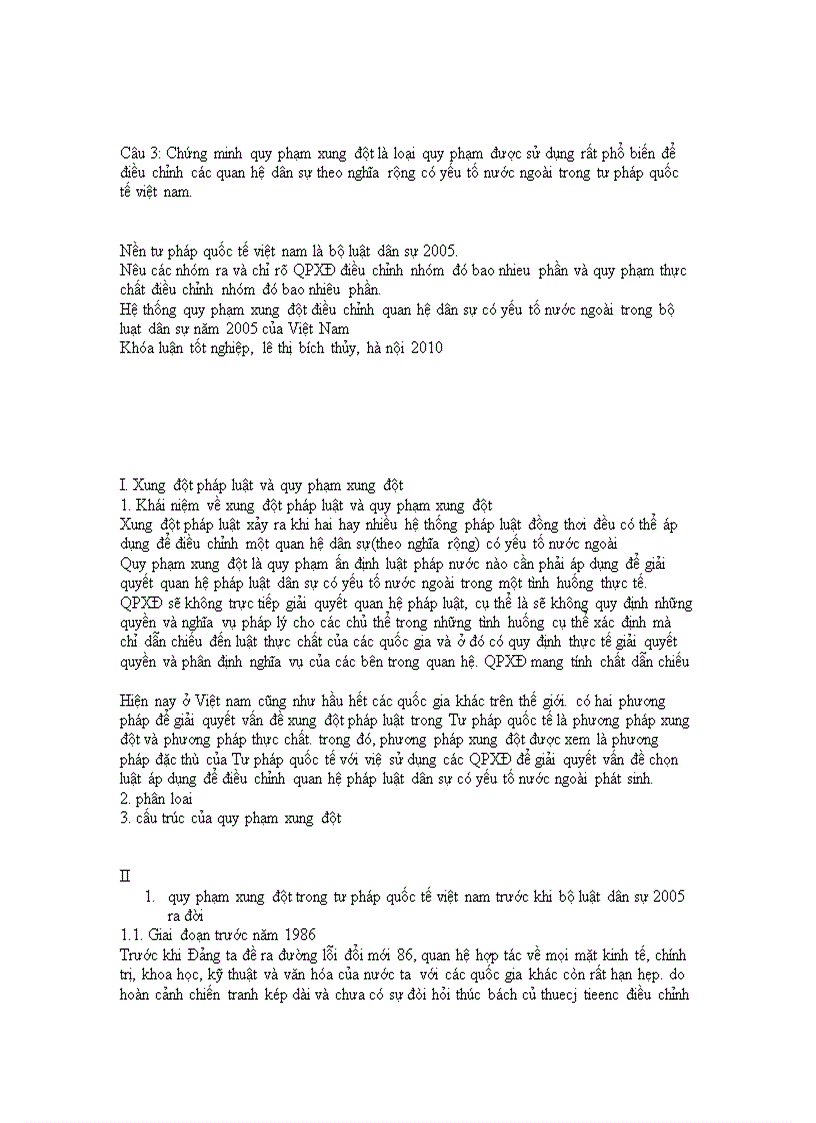 image for page Chứng minh quy phạm xung đột là loại quy phạm được sử dụng rất phổ biến để điều chỉnh các quan hệ dân sự theo nghĩa rộng có yếu tố nước ngoài trong Khóa luận tốt nghiệp lê thị bích thủ