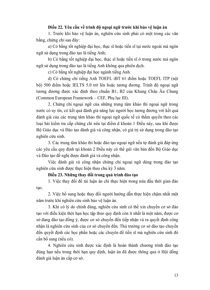 image for page Quy định về đào tạo tiến sỉ