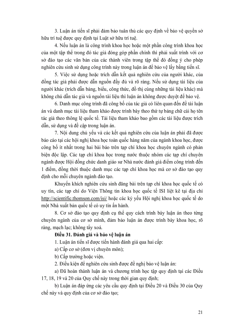 image for page Quy định về đào tạo tiến sỉ