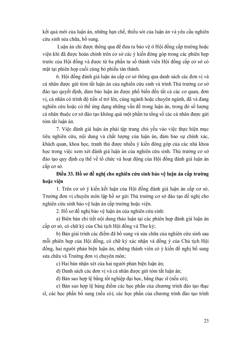 image for page Quy định về đào tạo tiến sỉ