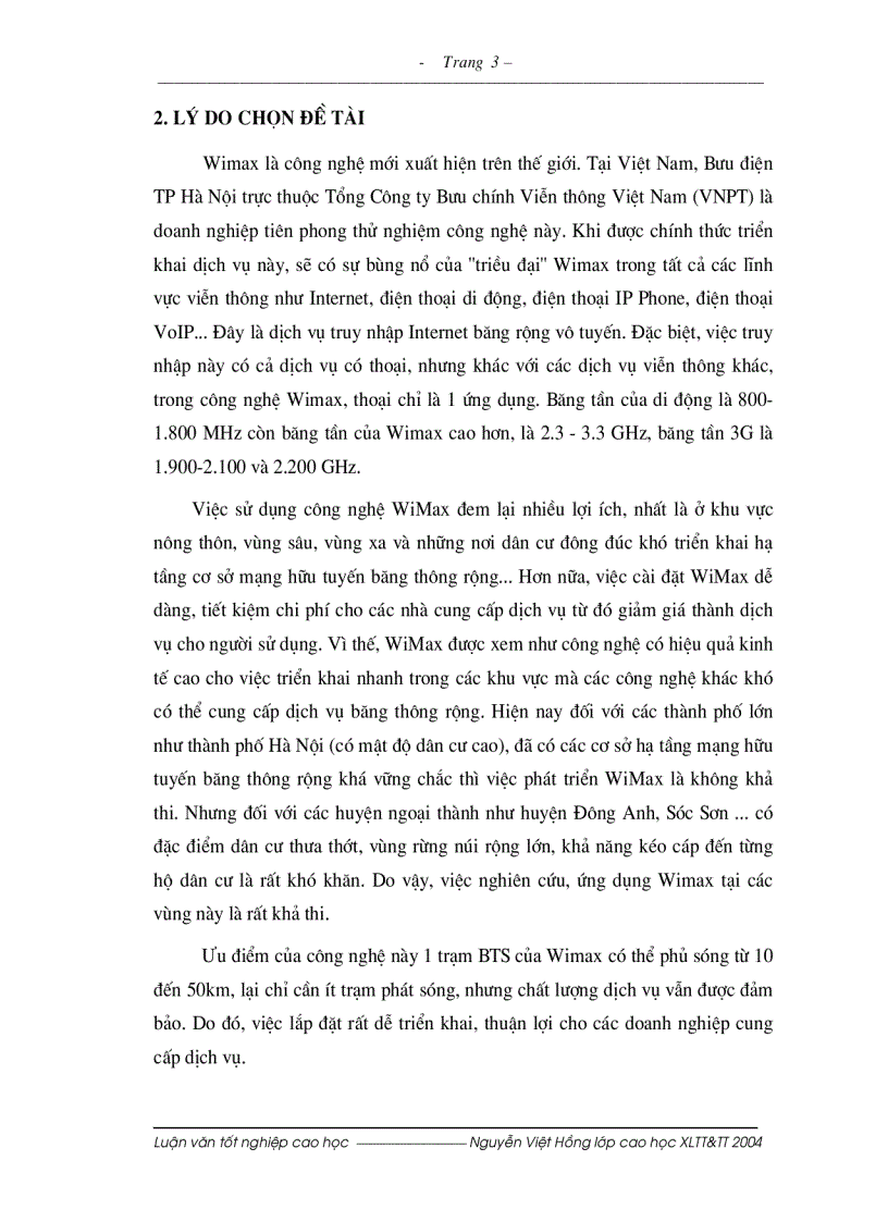 image for page Nghiên cứu triển khai công nghệ WIMAX và áp dụng cho mô hình dịch vụ mạng không dây băng rộng thành phố Hà Nội
