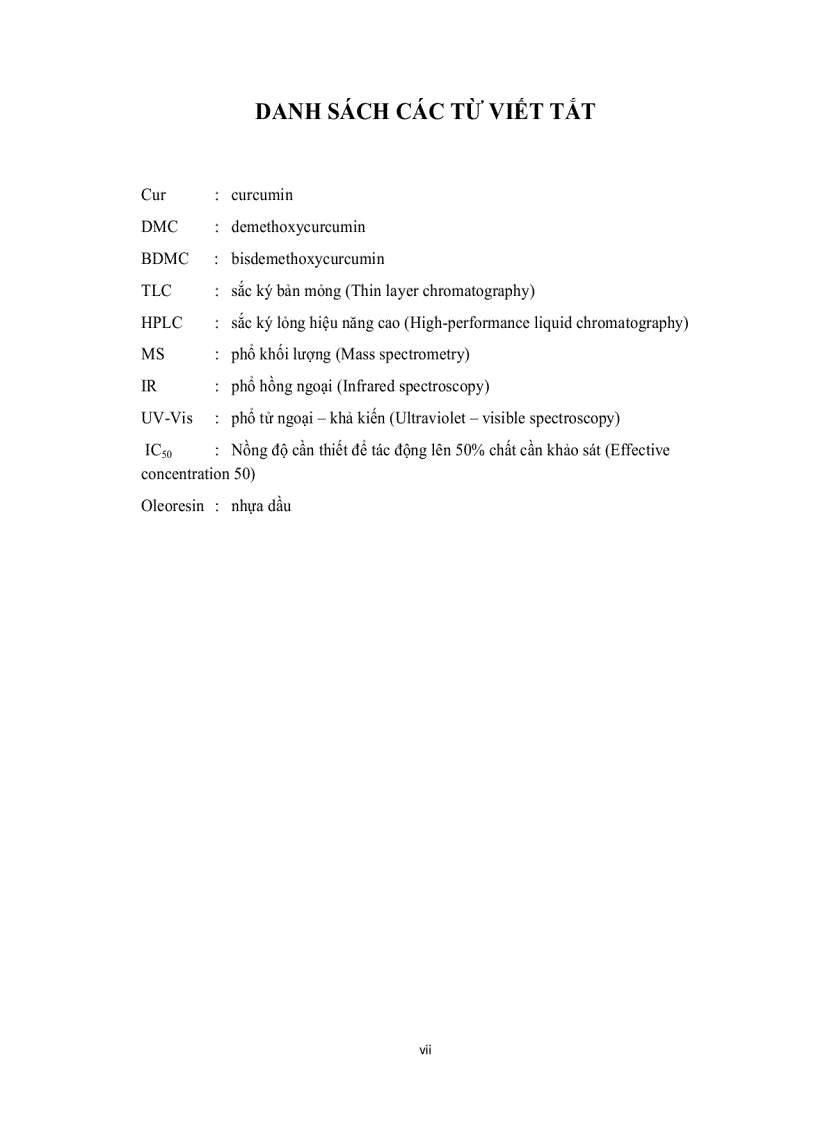 image for page Tách và tinh chế các dẫn xuất curcuminoid trích từ củ nghệ vàng Curcuma longa L