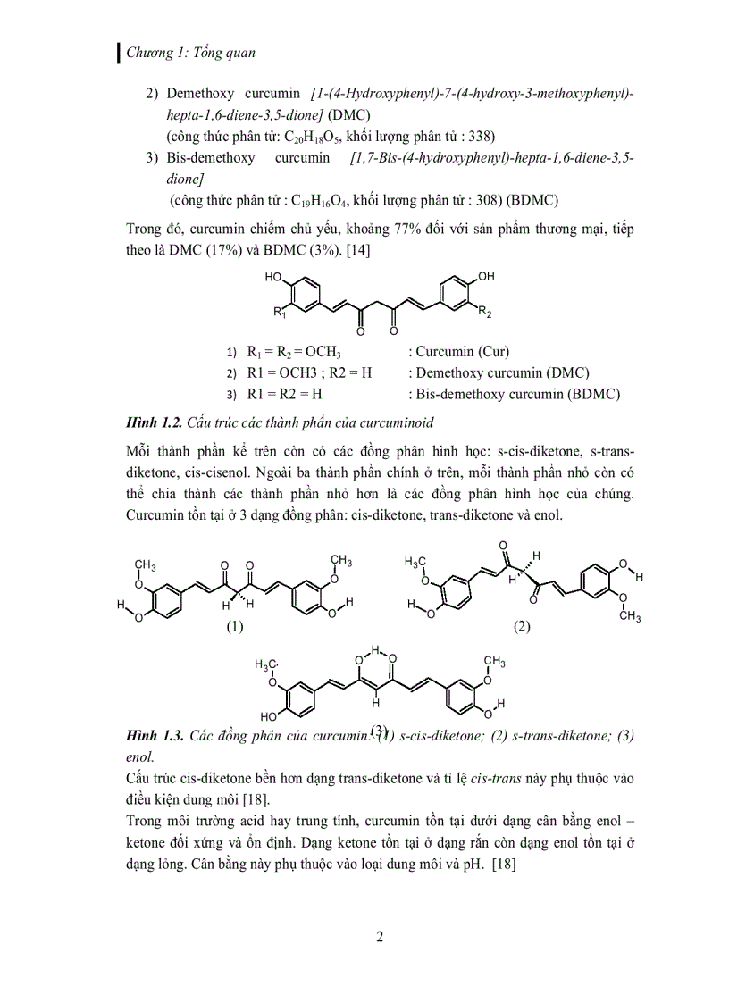 image for page Tách và tinh chế các dẫn xuất curcuminoid trích từ củ nghệ vàng Curcuma longa L