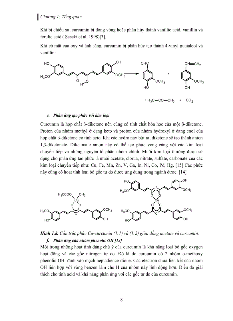 image for page Tách và tinh chế các dẫn xuất curcuminoid trích từ củ nghệ vàng Curcuma longa L