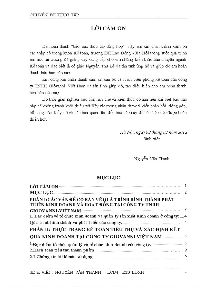 image for page Hạch toán kế toán tiêu thụ và xác định kết quả kinh doanh tại công ty TNHH Gioovanni Việt Nam