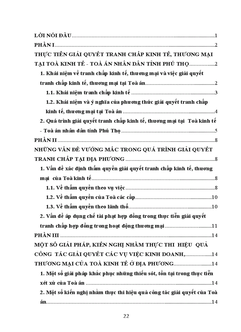 image for page Thực tiễn giải quyết các tranh chấp kinh tế thương mại tại Tòa án